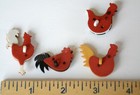 Hen House Buttons   Rustic Country Chickens   Rooster   Dress It Up   Shank