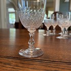 10- Hawkes Vintage Goblets  Criss Cross With Thumbprints  6 1 8   
