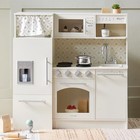  Wooden Play Kitchen Set For Kids  Realistic Pretend Toy With Oven  Microwave  