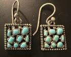 Vintage Turquoise Sterling Silver Southwestern Earrings