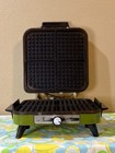 Vintage Sears Avocado Green Grill Waffle Baker Retro Kitchen Appliance 1970s