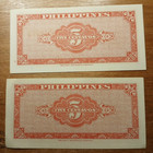 Philippines Set Of 2 Banknotes  1949  5 Centavos  P-126 Grade Unc  Free Shipping
