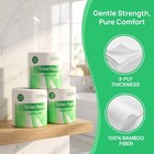 12 Rolls Ultra Soft 3-ply Toilet Paper Bulk 100  Bamboo Fiber For Home Office