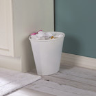 Sterilite 2 5 Gallon Oval Vanity Trash Can Bathroom Wastebasket  White Trash Can