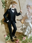 Rare Vintage Wedding Bride   Groom Swing Ornament Decorative Cake Topper  table