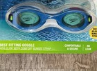Kids Speedo Swim Goggles Blue Bungee Cord Style Uv Protection Easy Adjust New