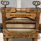 Vintage Eldora No  110 Wooden Clothes Wringer Jno Pritzlaff Hdw Co Milwaukee Wis
