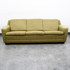 Mid Century Danish Modern Sofa Couch Rosewood Green Wood Vintage Denmark 3 Seat