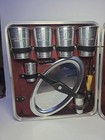 1948 Vintage Trav-l-bar Ever-wear Aluminum 9 Piece Set Knight Set W case