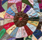 Vtg Antique 1930s Hand Made Sewn School Days St  Paul Mn Embroidered Crazy Quilt