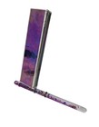 Vintage Iridescent Slag Glass Kaleidoscope Purple W  Oil Wand Leaded Handmade 9 