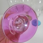 Cocktail Glasses Colorful Stemware Wavy Ripple Body Goblet Barware Postmodern