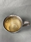 Vintage 820 Silver Baby Cup Embossed Cat Kitten Selandia Denmark 