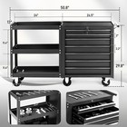 Rolling Tool Chest Tool Box With 7 Drawers   Wheels   Drawer Liners For Garage