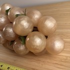 Vtg Mcm Lucite Acrylic Grape Cluster Jumbo 1 75  Yellow Tan Cloudy Opaque