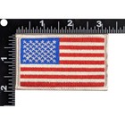 American Flag Patch - Full Color Sew-on Patch - White Border