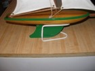 Vintage Yacht Wood Toy Pond Sailboat Ship Green