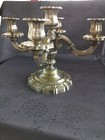 Pair Of Candelabra Candleholder 5 Fire Period End Xix Bronze Silver Signed Ball