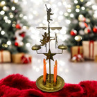 Vintage Swedish Brass Angel Chimes Rotating Candle Holder Original Box Candles