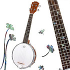 Banjolele 4 String Banjo Ukulele Concert 23 Inch With Skull Sound Point Inlay Tu