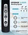 Rechargeable Milk Frother With Stand - Handheld Coffee Frother With 3 Stainless 