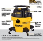 Dewalt 6 Gal Stealthsonic Shop Vacuum Wet And Dry  5 Peak Hp Poweful Suction Ult