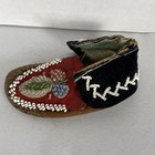 Antique 19c Native American Iroquois Beaded Moccasins Children   s Leather 1800   s