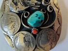 This Item Is A Vintage Native American Southwest Style Eagle And Buffalo Nickel 
