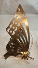 Vintage Mcm Brass Butterflies Set Of 2 Standing And Hanging Wall Decor