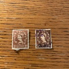 Great Britain Queen Elizabeth Ii Postage Revenue Stamp 1950 s Brown Sh26c