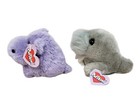 Vintage Puffkins Plush Lot Of 2 Whiskers Walrus Henrietta Hippo 4  Nwt 1994