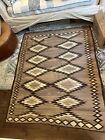 Antique Navajo Rug Textile Native American Indian Big 55x89 Long