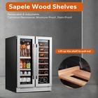 Ca lefort 24  Wine Cooler beverage Refrigerator Dual Zone 3 Led Lights 4 10cu ft