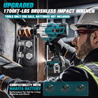 Cordless Impact Wrench 1 2 Inch Compatible With Makita Battery  1700ft-lbs High