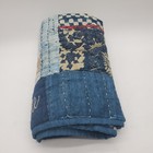 Pottery Barn Love Reversible Handcrafted Quilted Pillow Sham  Euro   Blue New