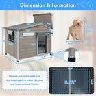 Petscosset 40 l Outdoor Dog House Weatherproof Large Wooden Dog Kennel