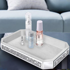 Mirror Perfume Tray Vanity Tray With Crushed Diamonds For Bedroom Decor 15x10