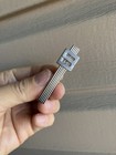 New unused Christian Dior Silver Tone Tie Clip   Bar   Clasp 2    Signed