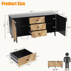 Large Storage Cabinet With Shelves   Doors  Sideboard Buffet Cabinet With Drawer