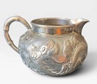 Antique Chinese Export Silver Dragon Creamer Pitcher Wang Hing Wh90 Circa 1900