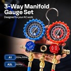 Hvac Manifold Gauge Set R134a R1234yf Ac Gauges With Quick Couplers 3 Hoses Kit