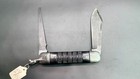 Vintage Colonial Usn Wwii Folding Survival Knife Saw Blade Black Handle W  Pouch