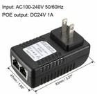 8pc Poe Injector 24v 1a Wall Plug Ethernet Adapter Ip Phone Camera Power Supply