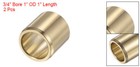 2pcs Sleeve Bearings Wrapped Oilless Bushings Brass Alloy 3 4 x1 x1 