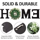 Wood Home Sign For Wall Decor Wooden Home Letters With Wreath Artificial Black