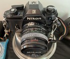 Vintage Photo Equip  Lot - Nikon Em  Lenses  2x Converter  Mtr Drive  More As Is