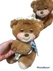 Vtg 1985 Fisher Price Teddy Betsy Beddy Bear Plush 1403 Praying Bedtime-set Of 2