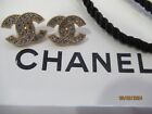 Chanel 2 Buttons  22mm  Gold Tone  Clear Crystals  This Is For 2
