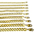 10k Yellow Gold Solid 3mm-12mm Cuban Link Chain Necklace Bracelet 7 -30 