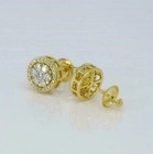 14k Yellow Gold Plated 1 40ct Lab Grown Diamond Women s Screw Back Stud Earrings